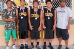 Age 13-14 Division, 2nd Place—Kohala Magic #1: Ramon Cubangbang (coach), Justin Agbayani, Shawn Ramos, Leo Agbayani, Sean Arellano (coach) 