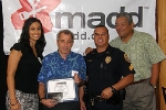 MADD representative Ashley Drake, Traffic Safety Coordinator Dieter Blattler, Traffic Service Sergeant Robert Pauole and Mayor Billy Kenoi