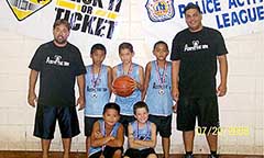 Photo: coaches, team and a basketball.