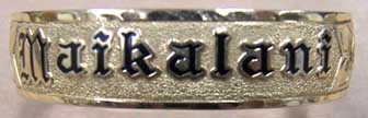 gold bracelet with the name "Maikalani"