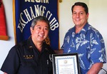 Image of Ishikawa and Gutierrez with plaque