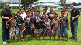 Image: Lanakila youths and two police officers