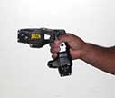 close up of Taser in an officer's hand